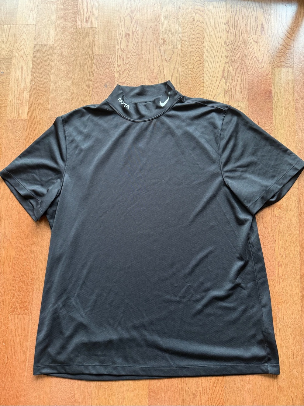 Nike x Nocta x Drake Men’s Black Short-Sleeve Mock Neck Performance Shirt